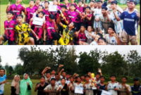 Setelah  di laga final membekuk SMPN Situraja. dengan skor 2-0, SMPN 2 Conggeang angkat trofy juara ( Dok.Hariansumedang.com / Novi/ Teguh )