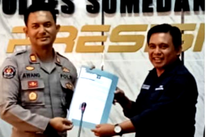 Pihak Polres Sumedang menerima audensi para pengurus organisasi wartawan dan penulis SIMPE ( Dok.Hariansumedang.com / Dody NSH)