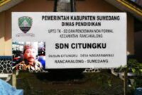 SD Negeri Citungku Kecamatan Rancakalong, di sekolah inilah Adang Sukmansyah kesehariannya selaku kepala sekolah ( Dok.Hariansumedang.com / Tatang Tarmedi )