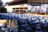 Acara berhimpun tadi, diantaranya diisi dengan sambutan dari kepala sekolah Asep Jami’at  ( Dok.Hariansumedang.com)