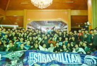 Bupati Sumedang H. Dony Ahmad Munir dan Wakil Bupati M. Fajar Aldila pun turut larut dalam euforia nonton bareng tersebut. (Sumber : sumedanglab.go.id)