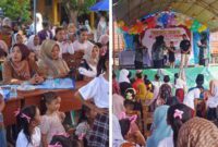Suasana acara akhir tahun pelajaran dan pentas seni di SDN Margajaya (kiri) dan SDN Cipanas (kanan) kedua sekolah berada di Kecamatan Ujungjaya ( Dok.Hariansumedang.com/ Abdul Haris )