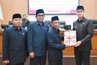 Nota keuangan Raperda RAPBD Perubahan 2025 dibacakan Wakil Bupati Fajar Aldila dalam Rapat Paripurna DPRD di Gedung DPRD, Rabu (27/8/2025)