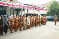 Suasana apel senin di Sekretariat DPRD Sumedang ( Dok. Hariansumedang.com / Siti)