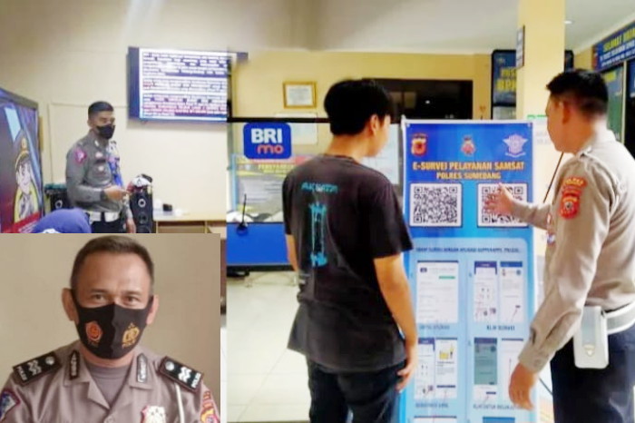 Aiptu Ado Hendra Gumilar dari Satlantas Polres Sumedang memastikan seluruh proses berjalan transparan dan sesuai prosedur. ( Dok.Hariansumedang.com / Dody )