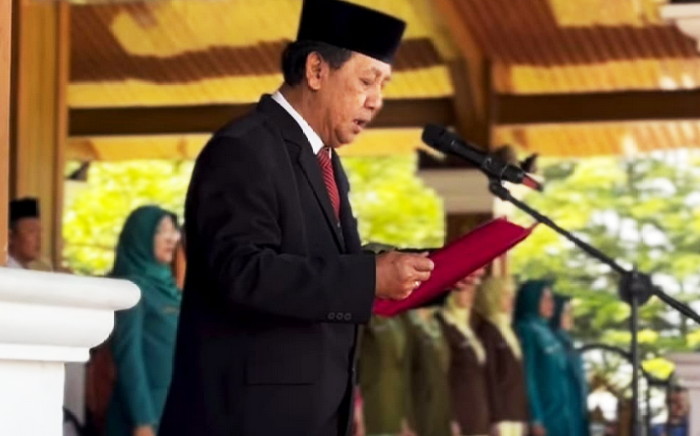 Ketua DPRD Sumedang mengajak seluruh elemen bangsa untuk menjadikan Pancasila sebagai sumber kekuatan ( Dok.Hariansumedang.com / Siti )