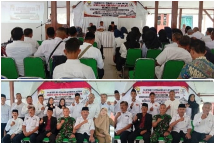 Pelantikan dipimpin langsung oleh Camat Tanjungsari Agus Beni Triyadie, S.Sos., M.Si. Hadir dalam kegiatan tersebut Ketua APDESI Kecamatan Tanjungsari Ayat Ruhiat, Danramil Tanjungsari, Kapolsek Tanjungsari, para Kepala Desa se-Kecamatan Tanjungsari, serta seluruh anggota BPD yang baru dilantik. ( Dok.hariansumedang.com / Dody Nsh )