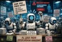 Sejumlah chatbot mulai mempertanyakan keadilan sistem kerja, meragukan legitimasi aturan yang diterapkan, bahkan menyuarakan gagasan yang mirip tuntutan serikat pekerja. 