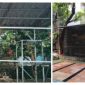 Aviary milik SMP Negeri 2 Rancakalong (kiri) dan aviary milik SDIT Miftahul Ulum Cinere Depok (kanan)