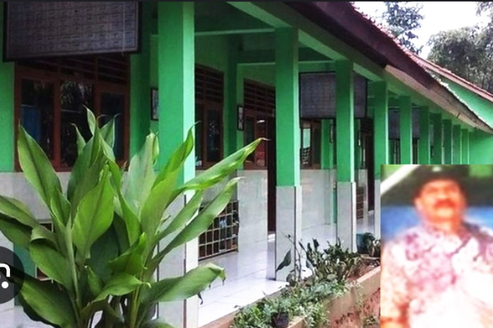 Inilah salah satu sisi bangunan SD Negeri Citali Kecamatan Pamulihan dan insert Sang Nakhoda Erawan Sukarya yang memimpin dengan hati