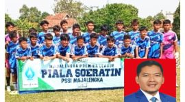 PSSI Majalengka menggelar Piala Suratin Piala Soeratin ( Majalengka Premier League ) untuk kelompok U-13 dan U-15 yang diikuti 11 klub  di  lapangan sepak bola Pakuwom Desa Karangsambung Kecamatan Kadipaten Majalengka ( Dok. Hariansumedang.com / Abdul Haris Nasution ) 