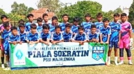 PSSI Majalengka menggelar Piala Suratin Piala Soeratin ( Majalengka Premier League ) untuk kelompok U-13 dan U-15 yang diikuti 11 klub  di  lapangan sepak bola Pakuwom Desa Karangsambung Kecamatan Kadipaten Majalengka ( Dok. Hariansumedang.com / Abdul Haris Nasution ) 