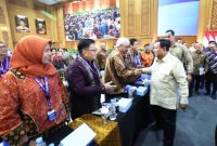 Presiden Prabowo saat menutup acara Sarasehan Kebangsaan Konvensi Sains, Teknologi, dan Industri Indonesia di Jakarta Convention Center  (Badan Komunikasi Pemerintah (Bakom) RI)