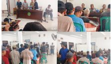 Dalam sambutannya, Kepala Desa Babakan, Komarudin, S.Pd.I., S.H., menegaskan komitmen pemerintah desa dalam menerapkan asas keterbukaan publik pada setiap tata kelola aset desa. ( Dok. Harian Sumedang / Abdul Haris )