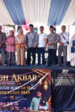Hadiri Milad ke-18 KWT Sugih Mukti, Sonia Sugian Resmikan TPQ Nurul Iman di Pasigaran