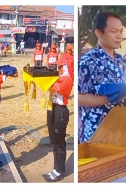 Matangkan Persiapan HUT RI ke-81, Paskibra Tanjungsari Gelar Gladi Bersama Forkopimcam dan Drumband SMK PPN