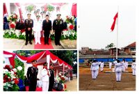 Upacara bendera berjalan penuh khidmat dengan Camat Tanjungsari, Agus Beni Triyadie, S.Sos., M.Si., bertindak sebagai Inspektur Upacara. ( Dok. Harian Sumedang / Dody NSH )