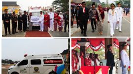 Seremoni penyerahan bantuan dilaksanakan bertepatan dengan peringatan HUT ke-81 Kemerdekaan Republik Indonesia, Senin (17/8), bertempat di PPS, Jalan Prabu Gajah Agung No. 9, Sumedang