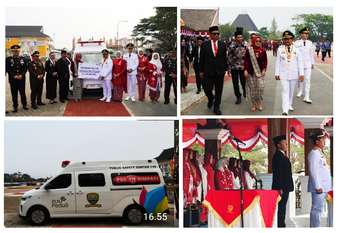 Seremoni penyerahan bantuan dilaksanakan bertepatan dengan peringatan HUT ke-81 Kemerdekaan Republik Indonesia, Senin (17/8), bertempat di PPS, Jalan Prabu Gajah Agung No. 9, Sumedang
