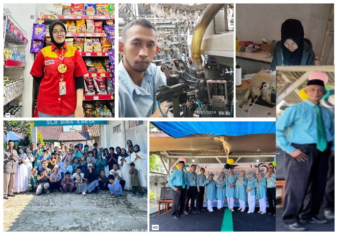 alumni SLB Bina Karya telah terserap di berbagai sektor kerja, mulai dari ritel modern (Alfamart dan Indomaret) hingga industri tekstil (Kahatex). Tak sedikit pula yang sukses membuka usaha mandiri seperti pengisian ulang air dan gas, yang modal awalnya diraih dari hadiah kejuaraan olahraga.