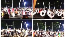Kehadiran ragam permainan tradisional seperti sapintrong (lompat tali) serta parade 25 pasang egrang menjadi daya tarik tersendiri. ( Dok. Harian Sumedang / Tatang Tarmedi )
