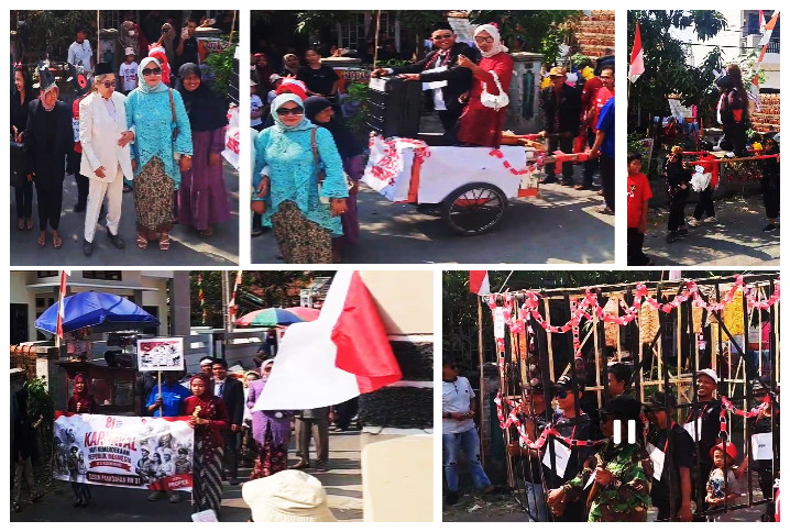 Peserta parade secara kreatif mengusung representasi kultur dari sektor kesenian, pertanian, perikanan, kesehatan, hingga tatanan politik lokal. ( Dok. Harian Sumedang / Abdul Haris )