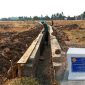 Pembangunan saluran irigasi tersier sepanjang 300 meter, yang terbagi masing-masing 150 meter pada sisi kiri dan kanan saluran. ( Dok. Harian Sumedang / Abdul Haris )