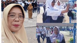 Lewat kepemimpinan inovatif Dr.Hj. Cucu Suhartini, M.Hum,  SMPN 4 Jatinangor menghadirkan program “Toilet Bersih, Toilet Harum” 