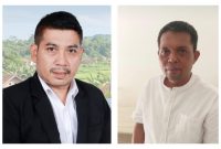 Dalam pengundian tersebut, Dadi Supriyadi (kiri)  mendapatkan nomor urut 1, sedangkan Tatang Suherna (kanan) memperoleh nomor urut 2.