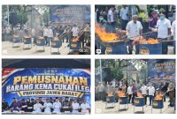 Pemusnahan barang milik negara (BMN) ini merupakan hasil penindakan periode Januari hingga Agustus 2026.