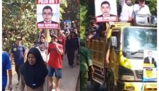 Calon Kades nomor urut 1, Dadi Supriyadi, mengawali masa kampanyenya dengan selalu didampingi istri setianya