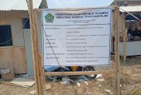 Pekerjaan konstruksi dilaksanakan oleh pelaksana proyek PT Can Putri Gunung dengan nilai kontrak mencapai Rp3.371.047.108.