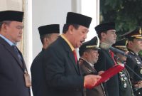 Ketua DPRD Sumedang Sidik Jafar menghadiri Upacara Hari Kesaktian Pancasila di Pusat Pemerintahan Sumedang