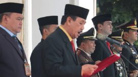 Ketua DPRD Sumedang Sidik Jafar menghadiri Upacara Hari Kesaktian Pancasila di Pusat Pemerintahan Sumedang